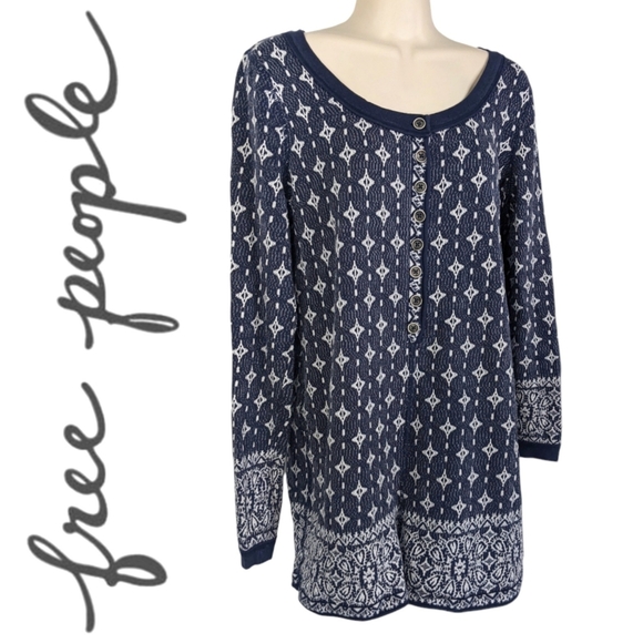 FREE PEOPLE Intimately Long Sleeve Knit Lounge Romper Sz M